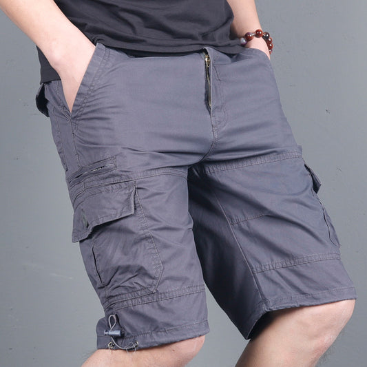 Multi-Pocket Cargo Small Zipper Shorts