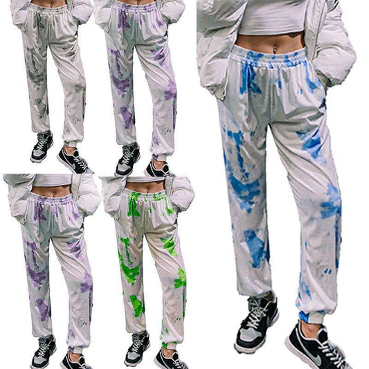 Fashion Tie Dye Sweatpants Women Cotton Trousers