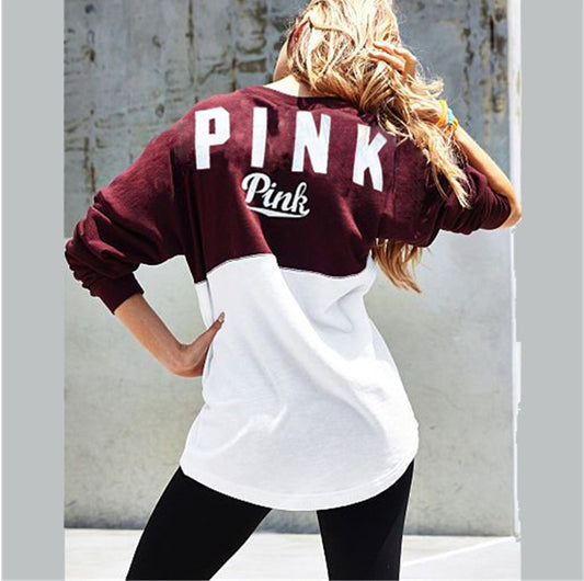 Autumn Fashion Sweatshirts Pink Heart Love Letter