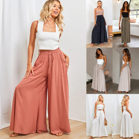 Spring And Summer Casual Wide-leg Popular Loose Trousers