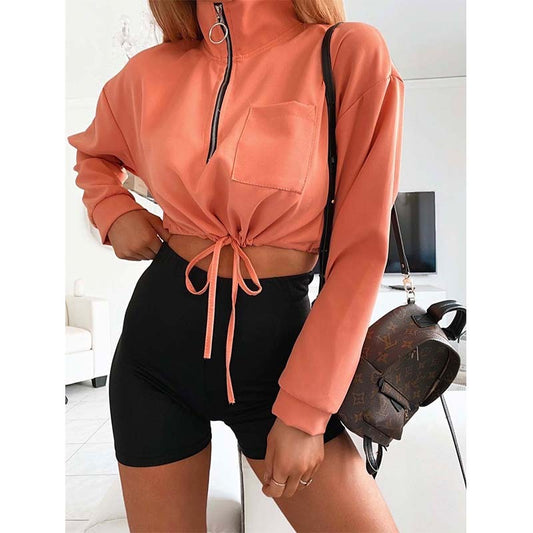 Women Short Streetwear Hoodie